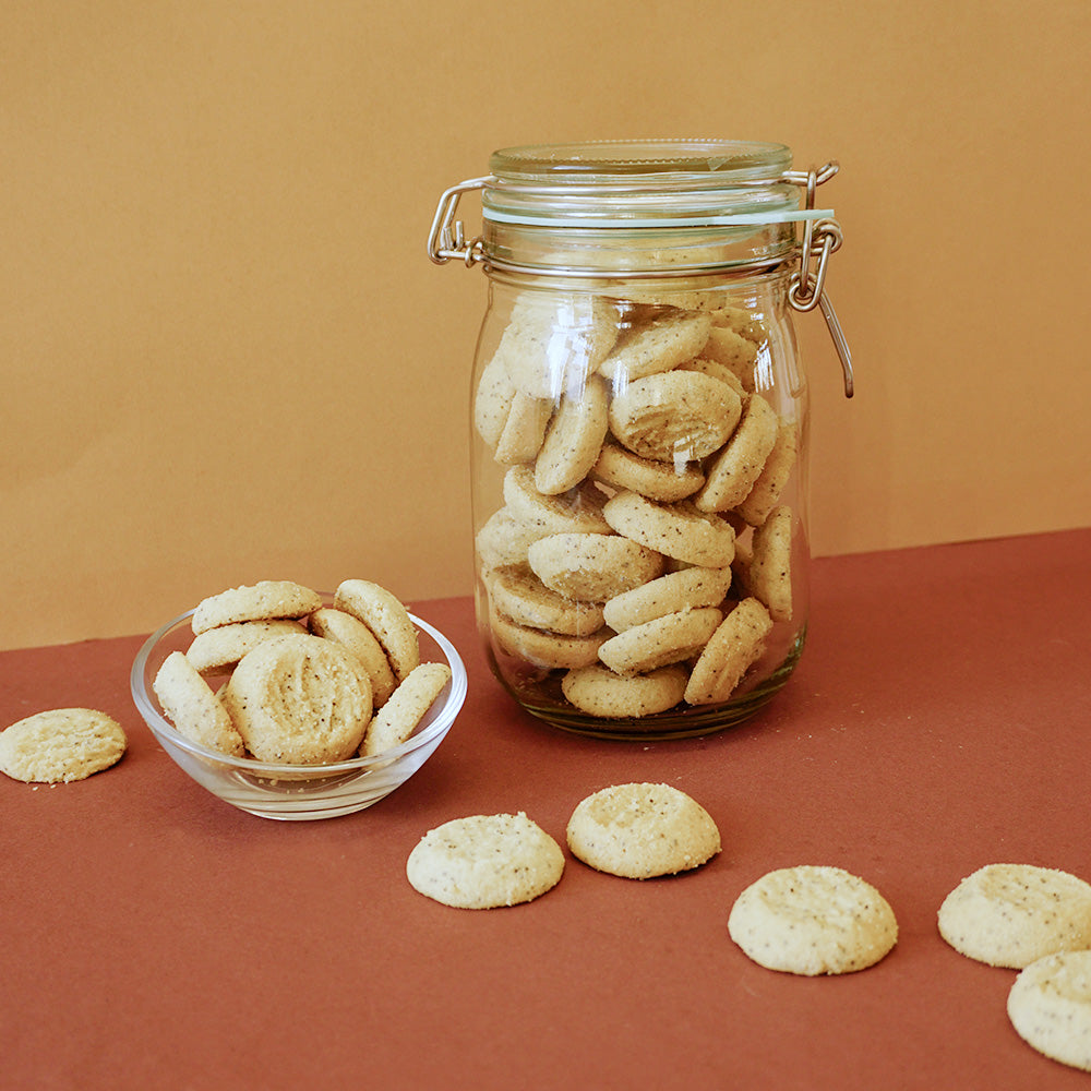 Bio geredde maanzaad sinaasappel koekjes