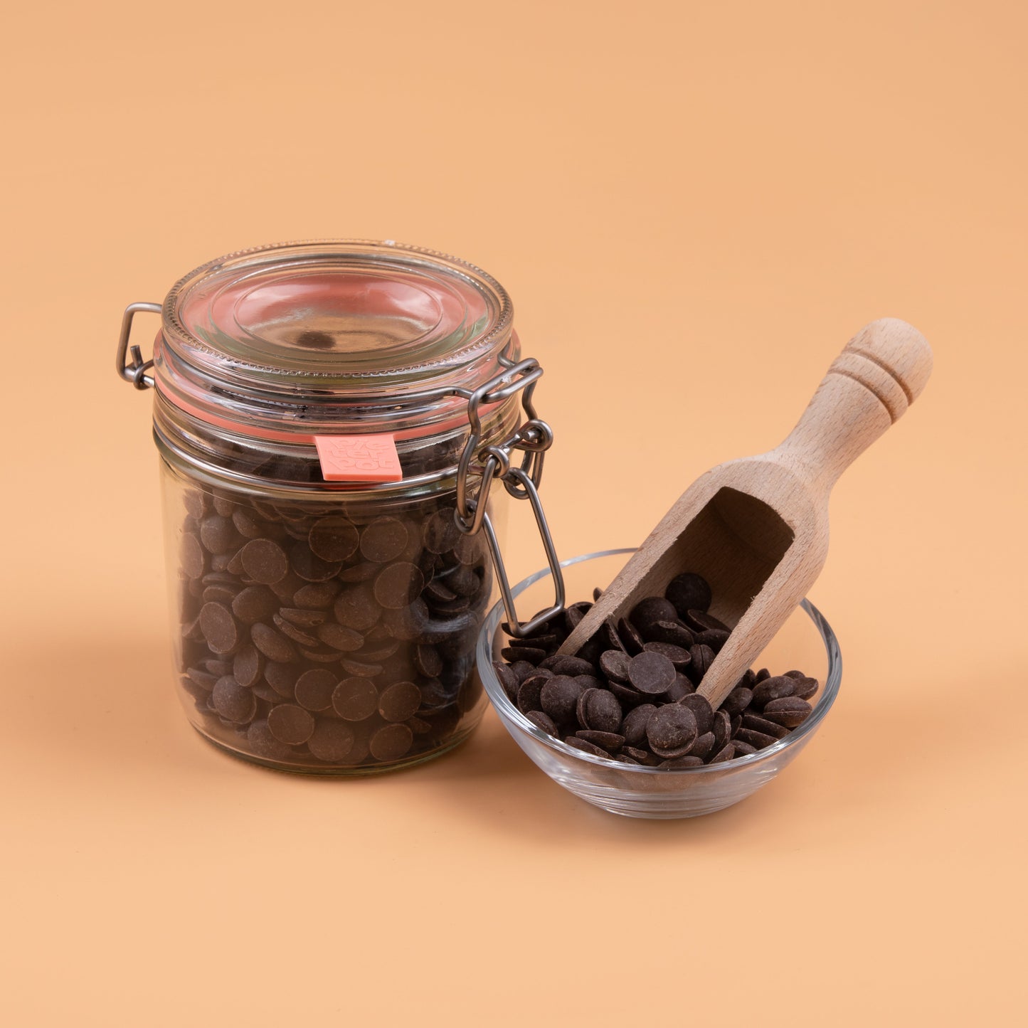 Chocolade druppels, puur