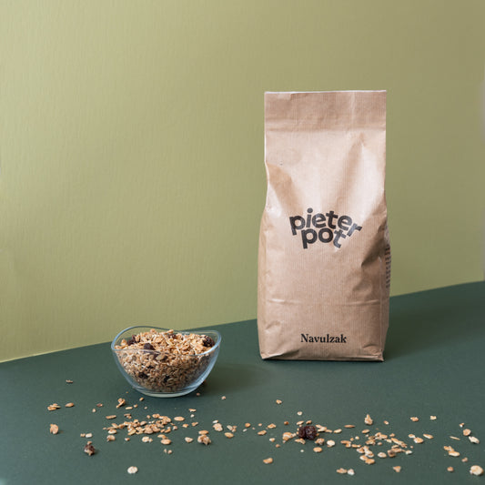 Bio krokante muesli, rozijnen - navulzak