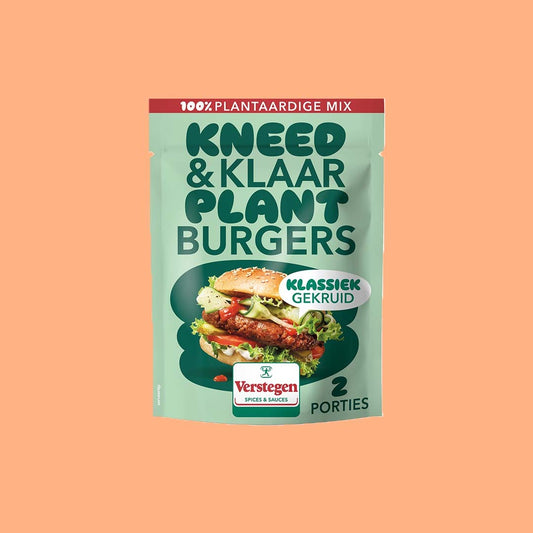 Verpieter me niet - Kneed&Klaar Vegan Plantburger - Klassiek gekruid