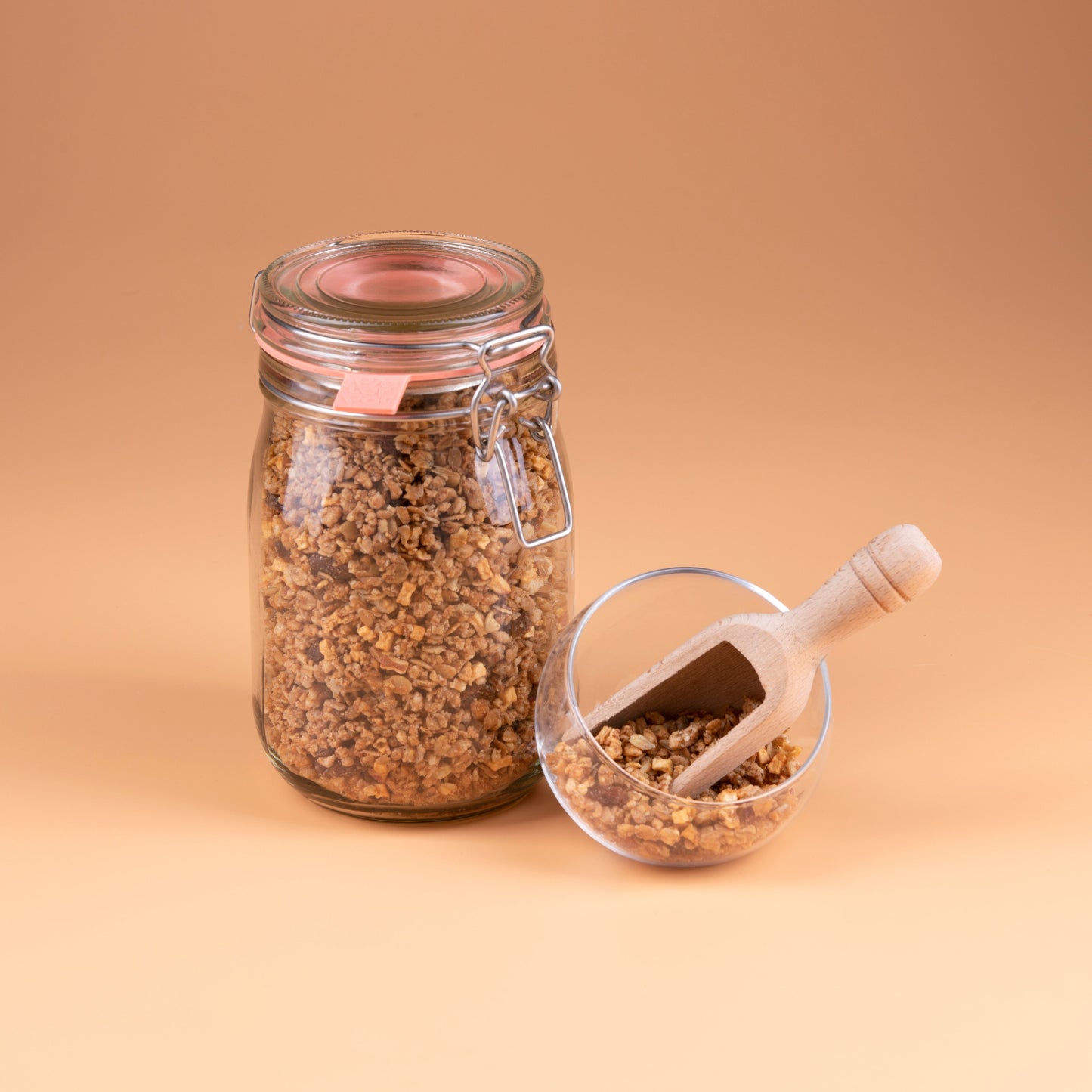 Bio krokante muesli, appel en kaneel