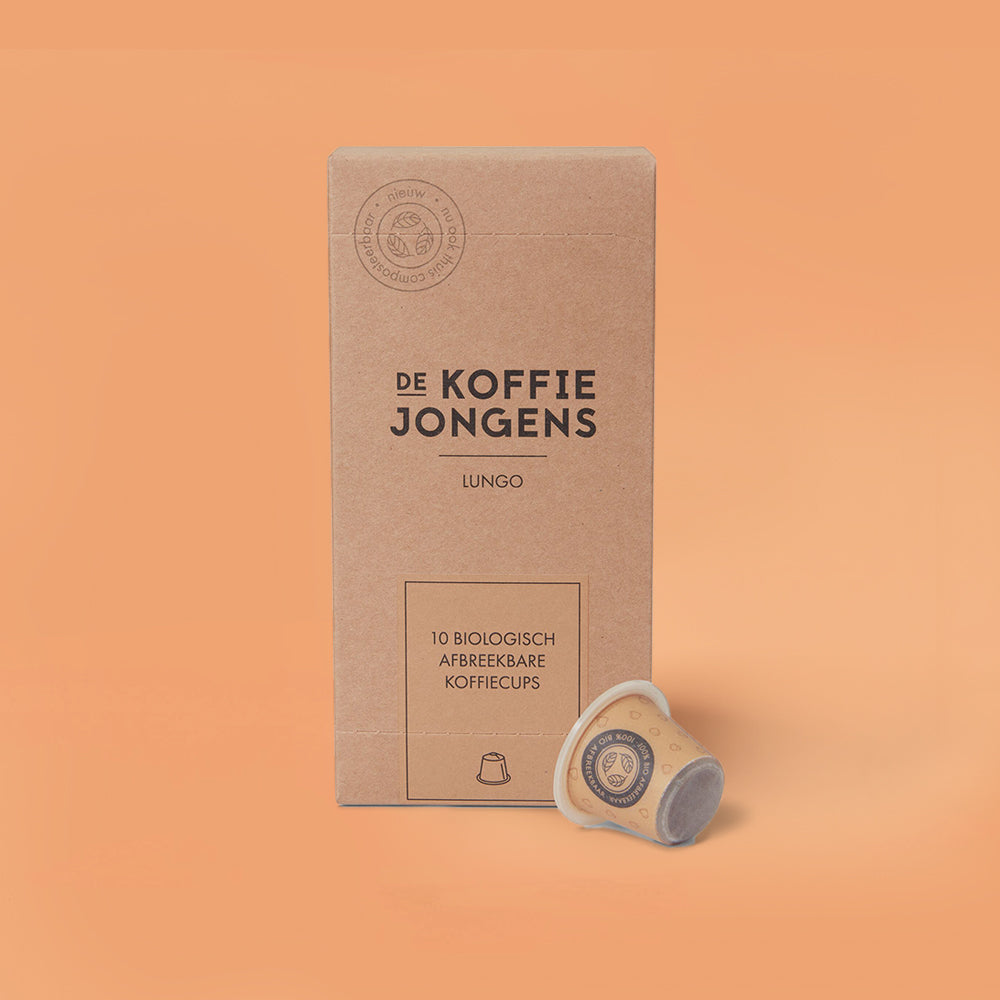Bio Lungo koffie cups, 10 stuks