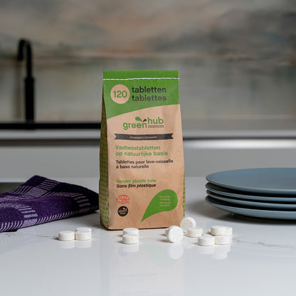 Vaatwastabletten plasticvrij, Ecocert (120 st)