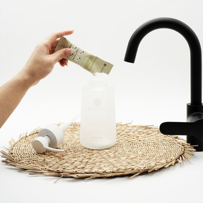 Afwasmiddel herbruikbare glazen fles + navulling