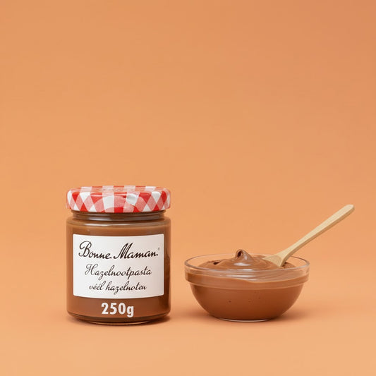 Verpieter me niet - Bonne Maman Hazelnootpasta