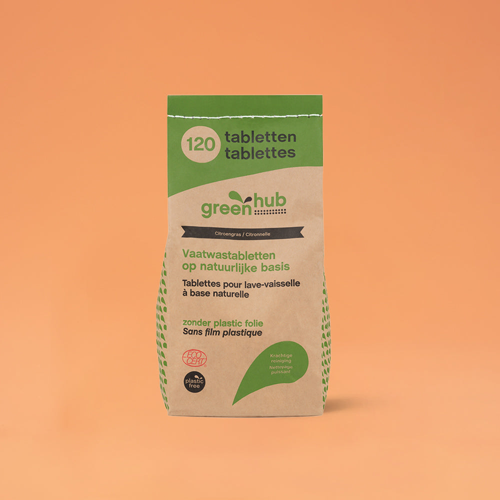 Vaatwastabletten plasticvrij, Ecocert (120 st)