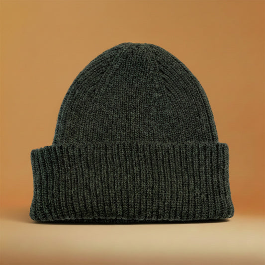 Merinowol muts, groen