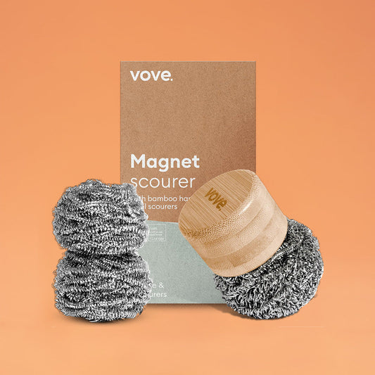 Stalen Schuurspons - Magnetisch handvat & 3 schuursponzen